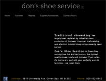 Tablet Screenshot of donsshoeservice.com